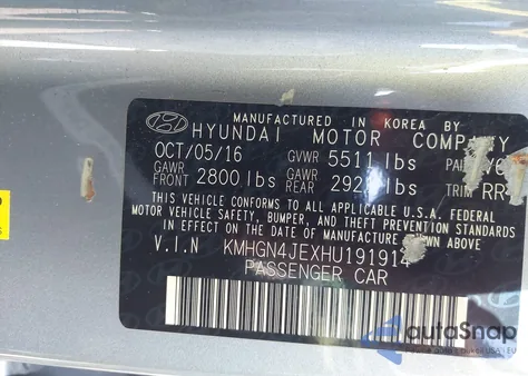 2017 Genesis G80 3.8 из США, поврежденный, VIN KMHGN4JEXHU191914